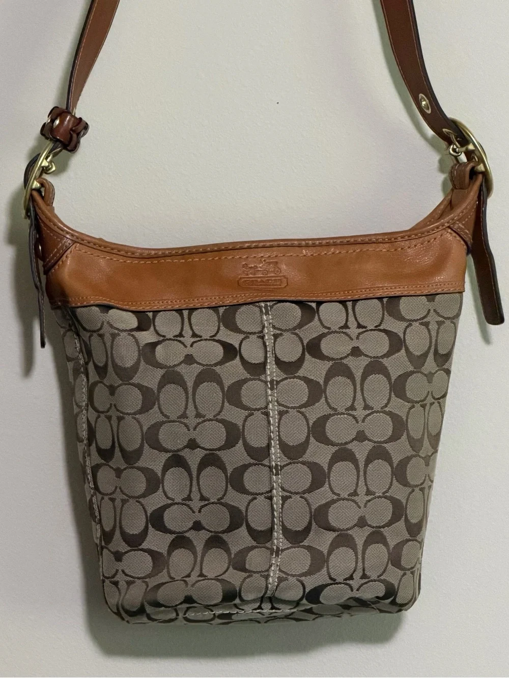 Y2K Coach Bleecker Signature Duffle Bag